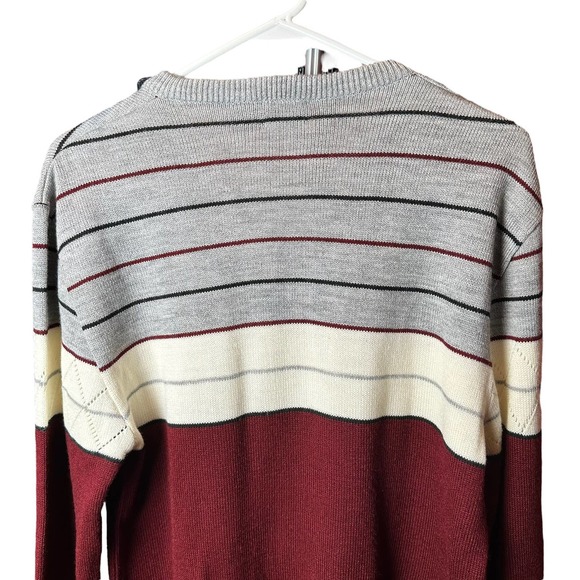 Vintage Andrew St John Long Sleeve V Neck Sweater Striped, Large - Picture 5 of 12